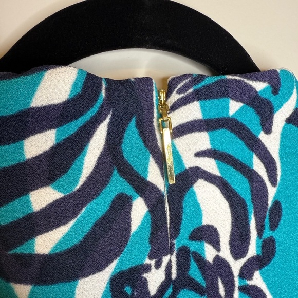 Lilly Pulitzer Blue Long Sleeve Tunic Zebra Dress - Picture 9 of 13